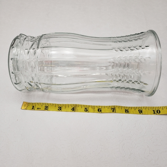 Brody Co. Wheat Texture 10" Clear Glass Vase - Picture 3 of 4